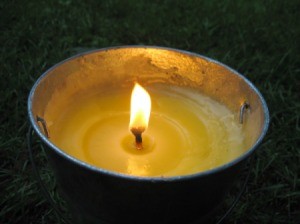 Citronella bucket candle