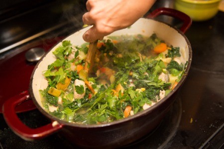 Stirring Pork and Vegetable Harvest Stew