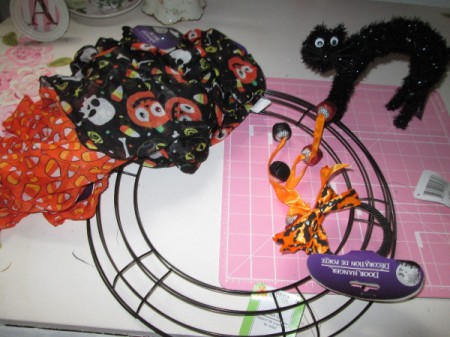 Halloween Scarf Wreath