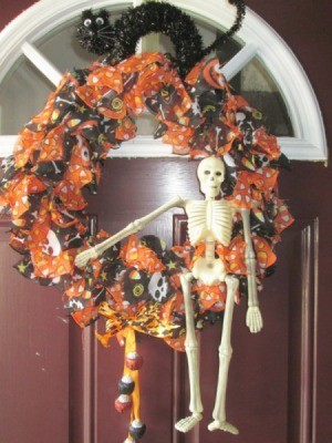 Halloween Scarf Wreath