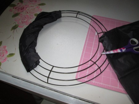 Feathered Halloween Wreath