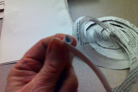 Assembling the rosettes.