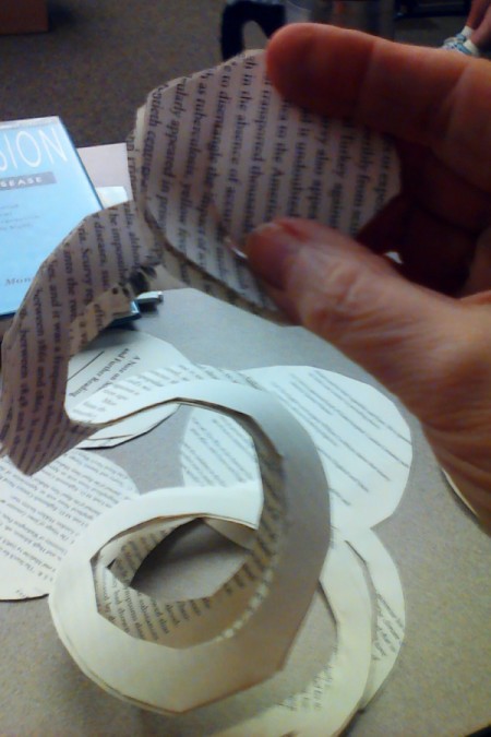 Assembling the rosettes.