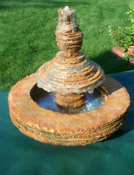 Cardboard Art Fountain