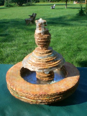 finished fountain outside