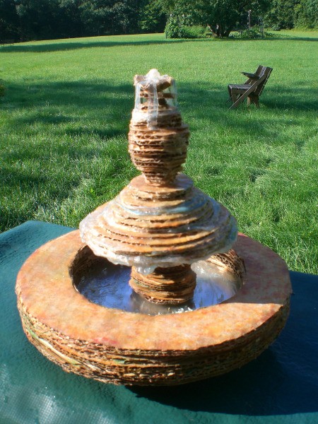 Cardboard Art Fountain