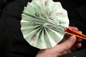 folded paper fan