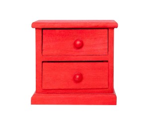 Small night stand painted red