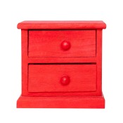 Small night stand painted red