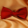 Red bowtie on a satin background