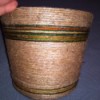finished wrapped flower pot