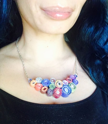 Magazine Swirl Necklace