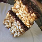 Peanut Butter Banana Puffed Rice Squares