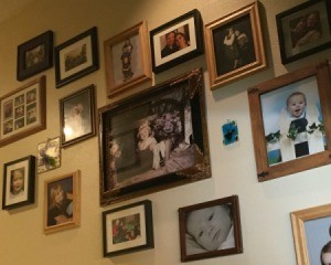 Wall of family photos