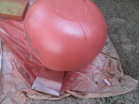 Giving Plastic Pumpkins A Stone Look