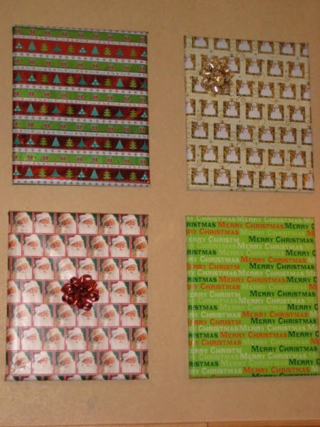 Wrapped Pictures as a Holiday Decoration