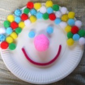 smiling clown paper plate craft
