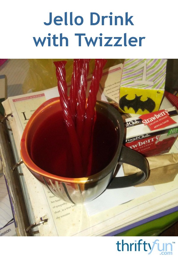 Jello Drink with Twizzler ThriftyFun