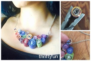 Making a Magazine Swirl Necklace | ThriftyFun