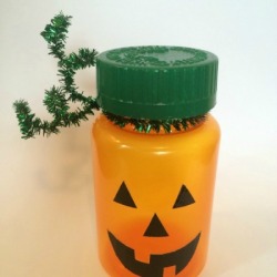 Pill bottle pumpkin