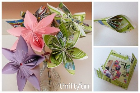 Making an Origami Paper Flower