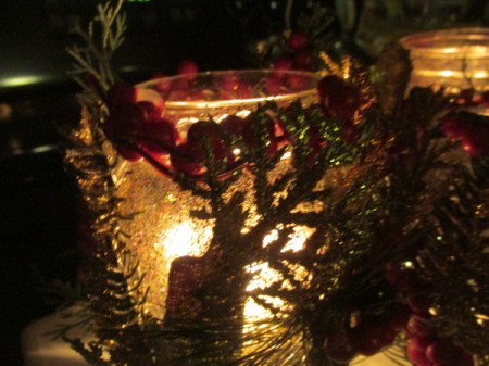 Decorated Christmas Tea Light Jars