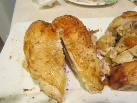 Vertical Roast Chicken - cooked chicken