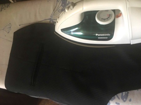 Using aluminum foil to assist in ironing.