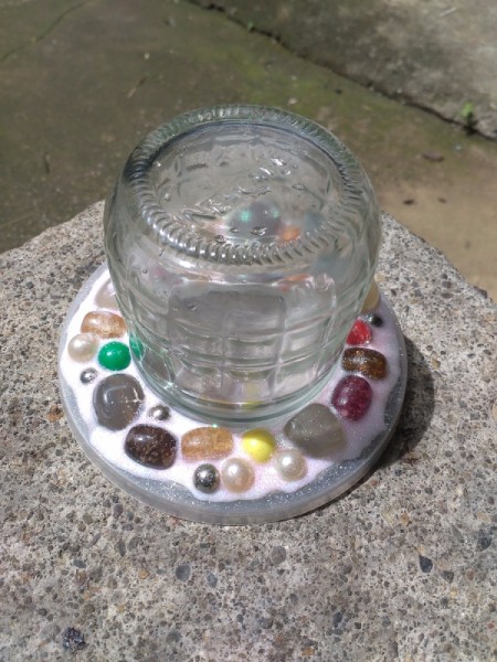 Wall Frame From Old Chokers and Bracelets