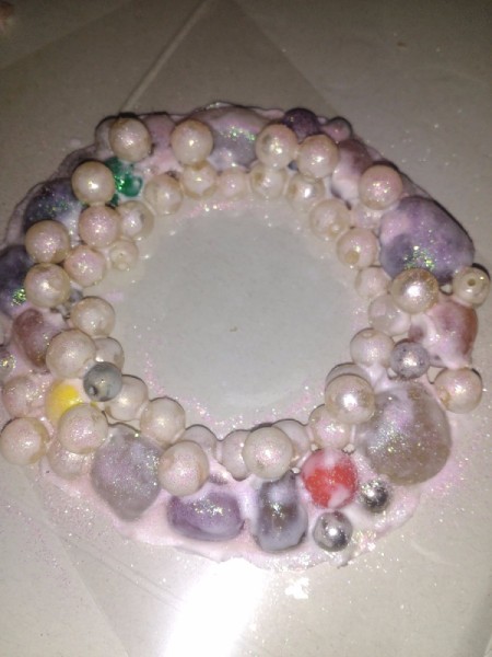 Wall Frame From Old Chokers and Bracelets