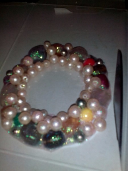 Wall Frame From Old Chokers and Bracelets