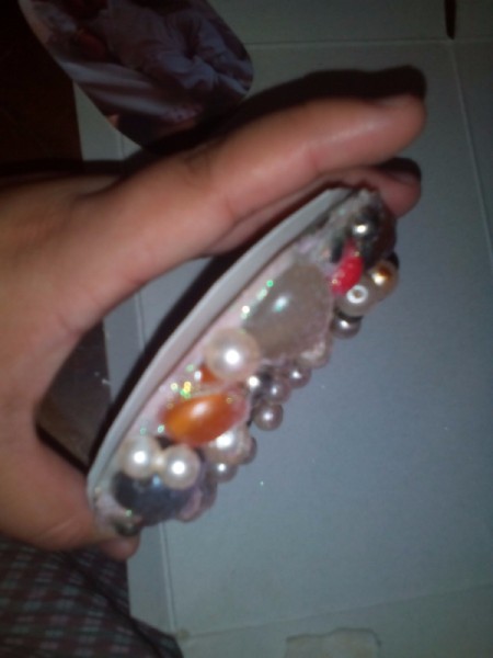 Wall Frame From Old Chokers and Bracelets