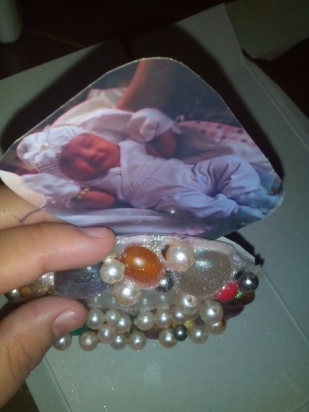 Wall Frame From Old Chokers and Bracelets