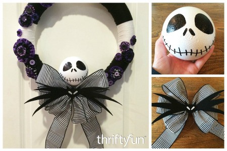 Making a Nightmare Before Christmas Yarn Wreath