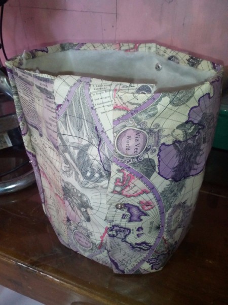 Converting a Tote Bag into a Trash Can