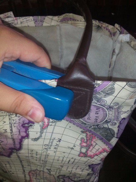 Converting a Tote Bag into a Trash Can