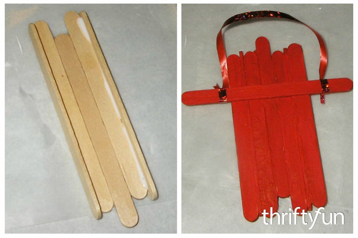Making a Popsicle Stick Wooden Sled Ornament ThriftyFun