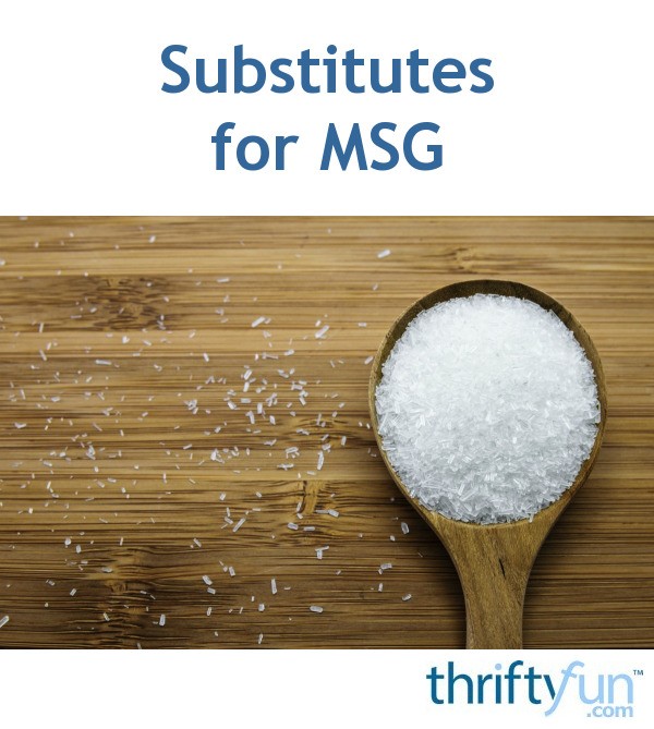Substitutes for MSG ThriftyFun