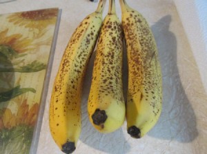 Ripe bananas.