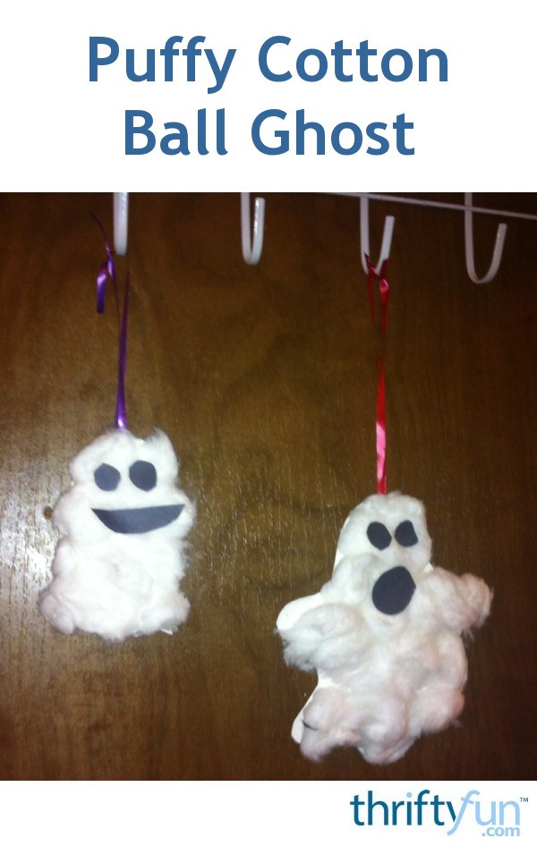 Making a Puffy Cotton Ball Ghost | ThriftyFun