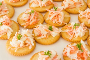 Crab Appetizer on Crackers