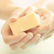 Washing hands with Bar Soap