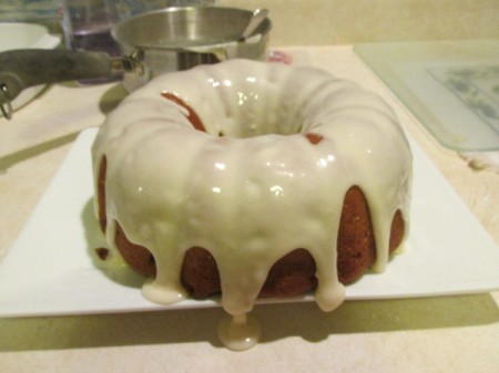 Applesauce Raisin Cake with Butter Cream Icing