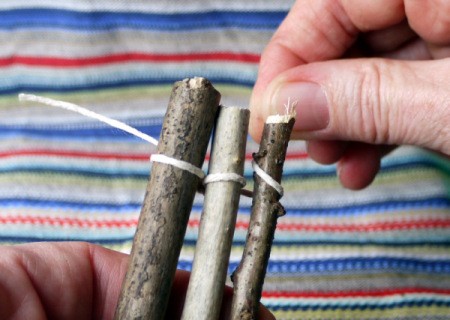 Autumn Arrangement in Twig Wrapped Jar