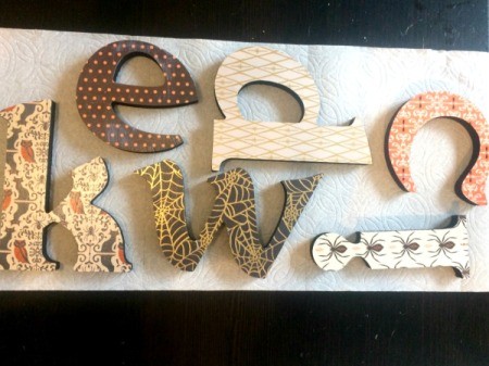 Wooden Halloween Letters