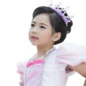Beautiful young girl dressed as a princess
