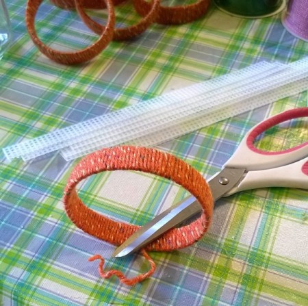 wrapped ring with pair of scissors