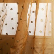 curtains with bees