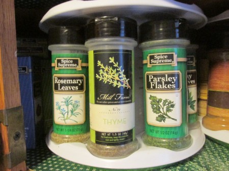 Spices for cooking.