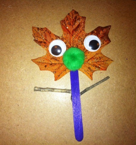 Making Leaf Stick Puppets | ThriftyFun